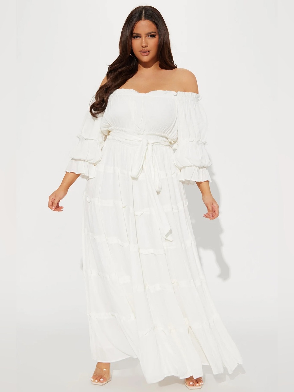 Fashion Nova Delina White Maxi Dress